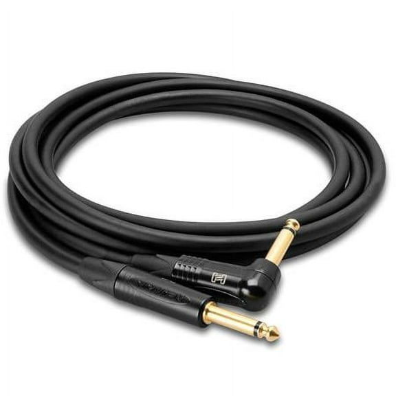Hosa 5ft Edge Guitar Cable – Straight 1/4" Male to Right Angle 1/4" Male Instrument Cable
