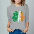 thumbnail image 2 of LIaqionyy St Patricks Day Shirt Kids Boys Girls 3/4 Sleeve Crewneck Tshirt Casual Loose Shamrock Tops, 2 of 4