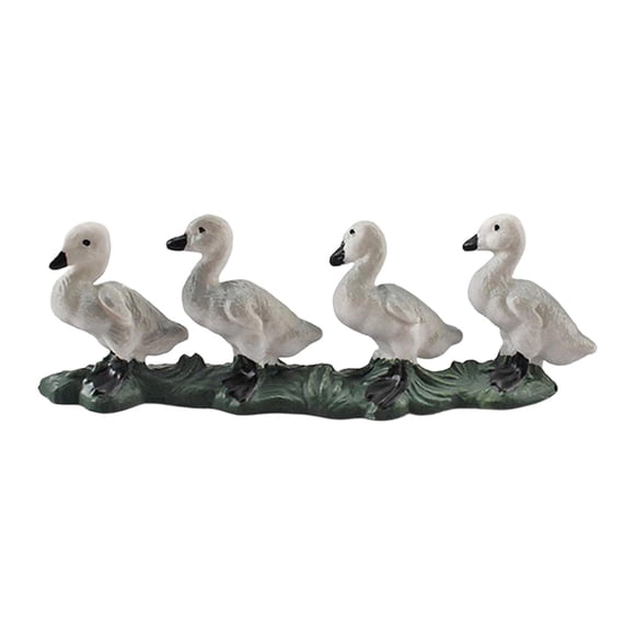 Figuras de animales, modelo de pato, PVC, miniatura decorativa, escultura, juguete coleccionable para niños. 8cm x 3cm