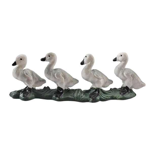 Figura de pato de PVC en miniatura, decorativa y realista, modelo de animal, para coleccionar. 8cm x 3cm