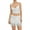 White, variant on Women´s 2 Piece Summer Outfits White V Neck Lace Floral Cami Tops Tiered Ruffle Skirt Set