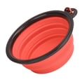 thumbnail image 4 of Comedero para perros portátil, fácil de limpiar, duradero, plegable, para viajes y paseos, color rojo, 4 of 14