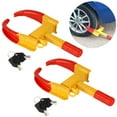 thumbnail image 1 of Wheel Locks, 2 Packs Universal Vehicle Wheel Clamp Locks with 4 Keys, Adjustable Anti-Thief Security Tire Locks for Wheels with 7-11’’ Width, Fit Cars, Trucks, Golf Carts, ATVs, RVs, 1 of 6