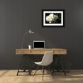 thumbnail image 3 of Calkins, Michelle 32x23 Black Ornate Wood Framed with Double Matting Museum Art Print Titled - White Peony In Spring, 3 of 4