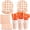 Orange, variant on Pink Gingham Party Supplies 25 Guests, Scalloped Disposable Paper Plates Cups Napkins Cutlery Set for Wedding Birthday Bridal Shower Outdoor Picnic Tableware