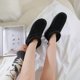 thumbnail image 3 of Botas de nieve de piel de ante de vaca para mujer, con forro de felpa, cálidas, minibotas antideslizantes para exteriores., 3 of 5