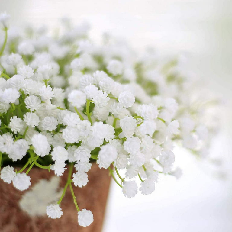 Babies Breath Flowers Artificial Fake Gypsophila DIY Floral Bouquets  Arrangement Wedding Home Decor 12Pcs 