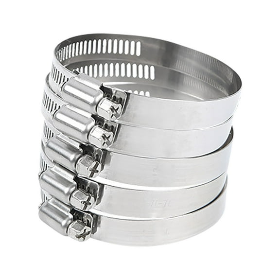 YFGEFTR Stainless Steel Hose Clamps, Heavy Duty Worm Drive Clamps, for Pipe, Intercooler, Plumbing, Tube and Fuel Line