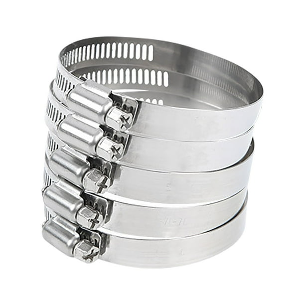 Mittory Adjustable Stainless Steel Pool Hose ClampDrive Hose Clamp Fuel Line Worm Clip