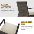thumbnail image 6 of Sunvivi Patio Swivel Dining Chairs with 360-Degree Rotating, All Weather Rattan Chairs with Water-resistant Cushions & Metal Frame, Modern Outdoor Rocking Chair for Porch, Bistro, Balcony, 6 of 9