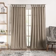 thumbnail image 2 of Peri Window Curtain Panels with Tulip Tab Top, Taupe, 52" x 84", 2 of 5
