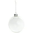 thumbnail image 4 of Northlight Transparent Glass Christmas Ball Ornaments - 3.25" (80mm) - Clear - 6ct, 4 of 8