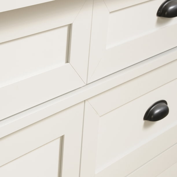 Sauder County Line 6 Drawer Dresser, Soft White Finish - Walmart Business  Supplies