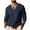 #216-Navy, variant on Yaoyar Mens Henley Long Sleeve Shirts Fall Lightweight Sweatshirts Casual V Neck Slim Fit Pullover T-Shirt