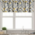 thumbnail image 3 of Ambesonne Yellow Grey Valance & Curtain, Zig Zag Triangles, 55"x36", Charcoal Grey Marigold, 3 of 6