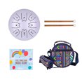 thumbnail image 2 of Regalo de vacaciones Tambor etéreo del zodiaco de 12 pulgadas Tambor sánscrito de acero inoxidable de 5,5 pulgadas Tambor de lengüeta de acero Tambor de percusión para principiantes, 2 of 3