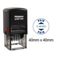 thumbnail image 1 of Printtoo Office Stationery Dater Stamp Self Inking With Paid Text Date Rubber Stamp-Blue, 1 of 1