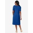 thumbnail image 2 of Jessica London Women's Plus Size Stretch Cotton Square Neck Midi Dress, 2 of 3