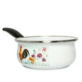thumbnail image 2 of Enamel Aluminum Saucepan Butter Warmer Milk Boiling Melting Pot Golden Rooster Enamel Saucepan 1.45-qt. (1.4 L) Cookware Soup Pot, 2 of 9