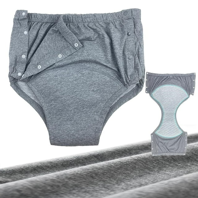LEEYNEER sous-Vêtements d'Incontinence Imperméables pour Personnes Handicapées et Aînées, Conception à Ouverture Double Face, Couches Non Humides et Anti-Fuites, Pantalons-Couches Réutilisables