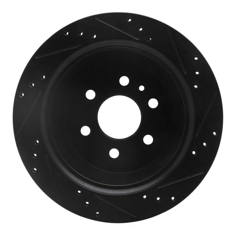 Dynamic Friction Company 633-48063L DFC Brake Rotor - Drilled And Slotted - Black