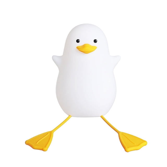 Linda luz de noche para niños con forma de pato, luz de noche para guardería, lactancia materna y sueño para niños