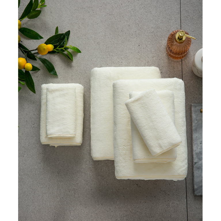 MAGGEA 4 Piece Oversized Bath Sheet Towels (35 x 70 in,Cream) 700 GSM Ultra  Soft Bath Towel Set Thick Large Cozy Plush Highly Absorbent Towels Quick