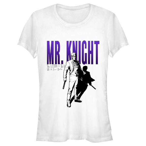Junior's Marvel: Moon Knight Mr. Knight Shadow Sketch  Graphic Tee White Small