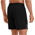 thumbnail image 5 of Titcea Mens Shorts Elastic Waist Zipper Pockets Gym Shorts Lightweight Fast Dry Running Workout Shorts Black, 5 of 7