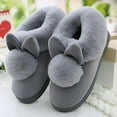 thumbnail image 1 of Chaussons Chauds pour Femmes, Pantoufles à Neige en Velours Jd4, 1 of 3