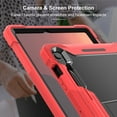 thumbnail image 6 of Case for Samsung Galaxy Tab S10 FE Plus 13.1" 2025 SM-X620/SM-X626/SM-X626B, Heavy Duty Shockproof Rugged Case with Stylus Holder & Built-in Stand Cover for Kids Girls Boys, Red, 6 of 8