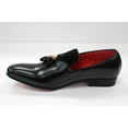 thumbnail image 3 of Mens After Midnight Black Glossy Shinny Tassel Slip on Loafer Shoes 6934, 3 of 7