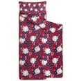thumbnail image 2 of Red Baseballs with Blue Flowers Pattern Toddler Nap Mats for Kids Preschool,Sleeping Mat Bag or Kids,Toddler Sleeping Bag,Toddler Nap Mat or Daycare, 2 of 6