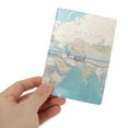 thumbnail image 3 of Unique Bargains 1 Pc Passport Holder Durable Map Design Document Holder for Travel Blue Beige, 3 of 5