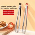 thumbnail image 2 of Pinzas pequeñas doradas Changmaius para servir, de acero inoxidable de grado alimenticio, de 10 cm, ideales para fiestas, catering, azúcar, postres, té y cafeterías. Juego de 12 (doradas)., 2 of 4