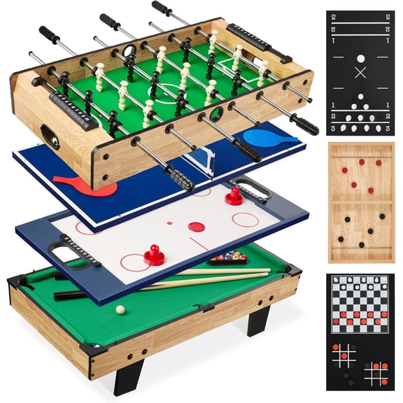 WLTER Multi-Game Table Series – Interactive 4-in-1 and 11-in-1 Game Tables for Kids with Foosball, Air Hockey, Billiards, Ping Pong & More | Childrens, for Home, Play Room, Rec Room