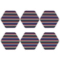 thumbnail image 2 of Gaeub Mexican Blanket stripes Print 6 Pcs Leather Coasters for Drinks ,Drink Coasters Sets,Drink Table Cup Coasters for Living Room Kitchen Coffee Decor,Hexagon, 2 of 7