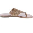 thumbnail image 6 of Pierre Dumas Women's Azaria-7 Vegan Leather Perforated Accents Flip-Flops Flats Sandals, 6 of 7