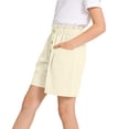 thumbnail image 4 of Zpanxa Girls Polyester Pants Solid Color High Waisted Loose Fit Wide Leg Pleated Style 5-6 Years, 4 of 6