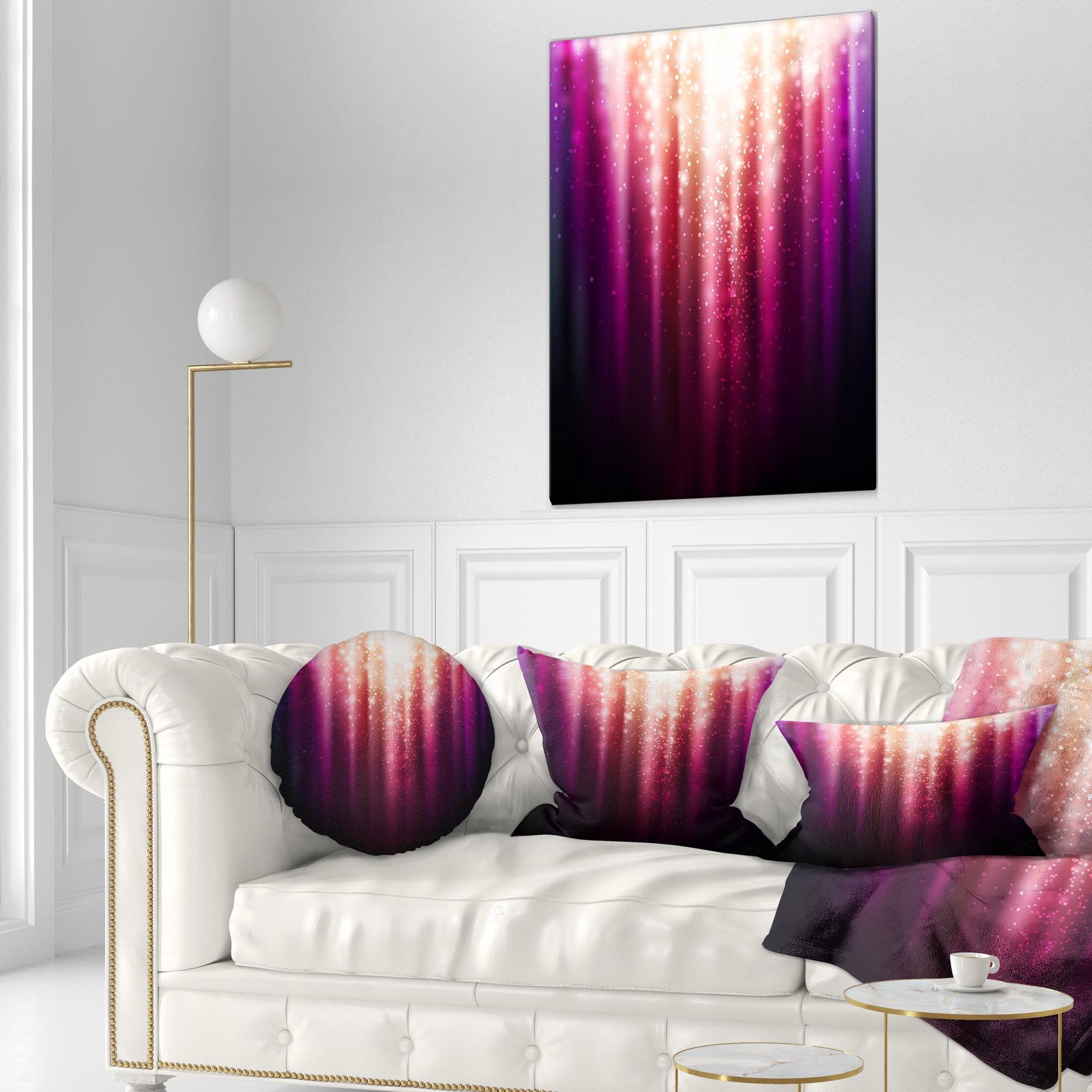 Designart Magic Light - Abstract Throw Pillow - 12x20