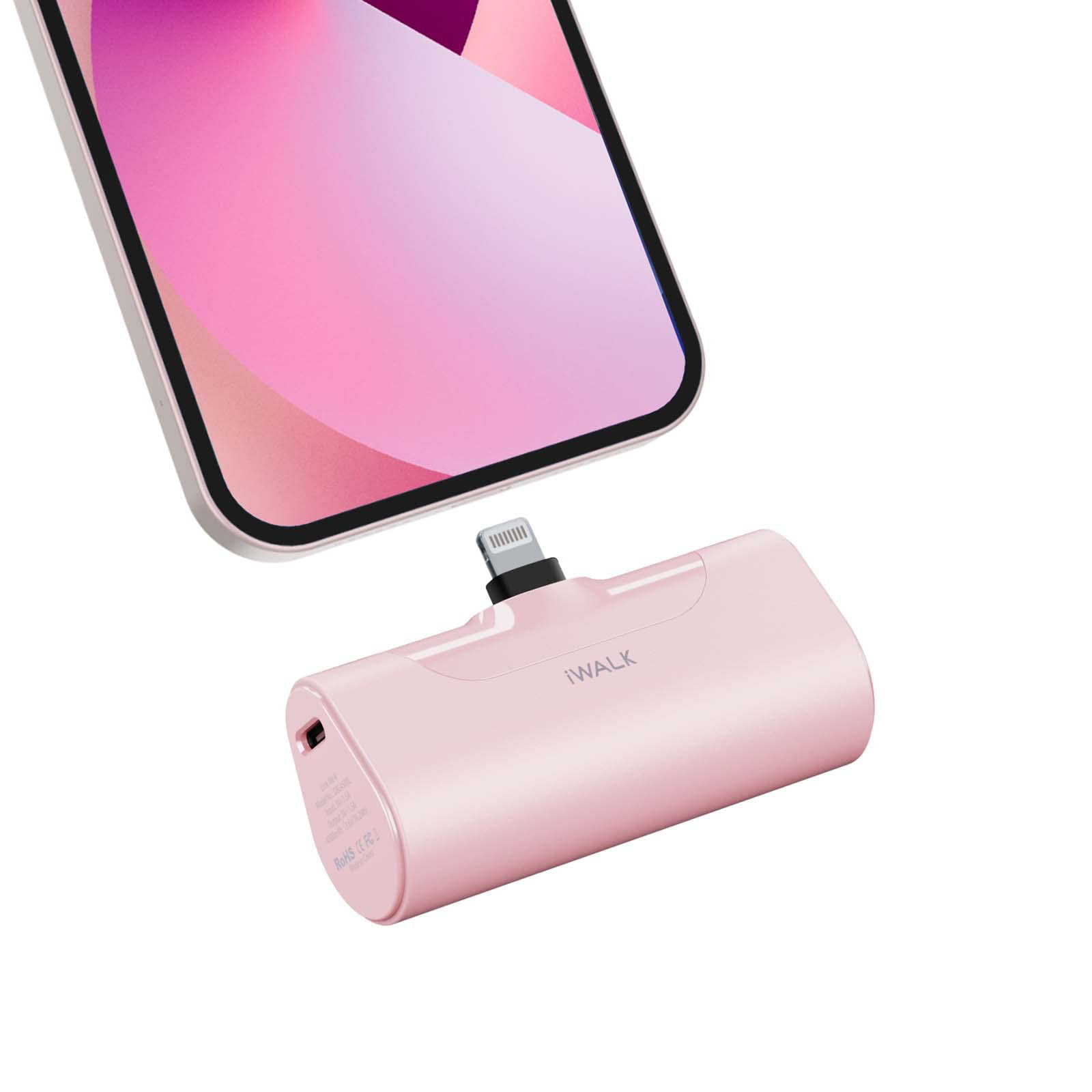 Portable Charger Mini Power Bank PowerCore 2800mAh Wireless Compatible with  iPhone X/XR/12,13,14 series- Pink