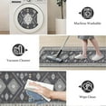 thumbnail image 3 of TECHVIDA 2'x8' Hallway Runner Rug Boho,Non Slip Machine Washable Rugs for Hallway Kitchen,Dark Grey, 3 of 9