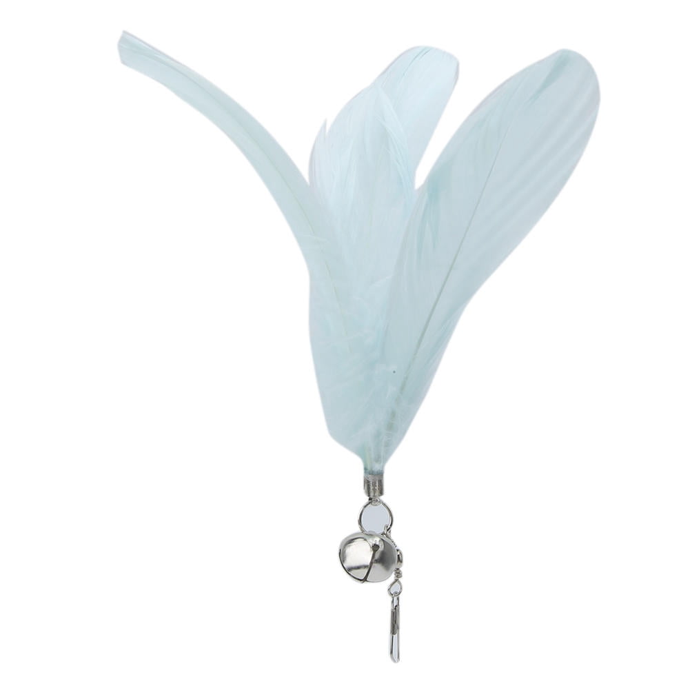YAHHU Telescopic Feather‑Bell Cat Toy with 4 Color‑Change Heads, Wooden Handle, Interactive Hunting Play