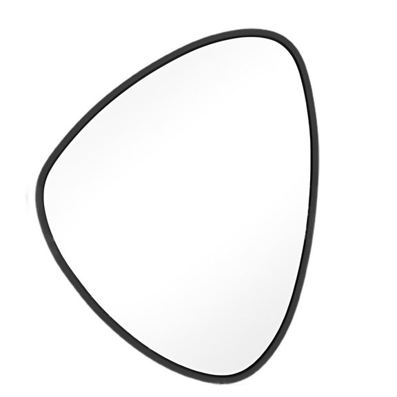 19x24 in Black Asymmetrical Mirror with Irregular Shape for Wall Decor, Bathroom, Entryway Hall