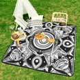 thumbnail image 6 of Bohemian Pattern Outdoor Picnic Blanket, Foldable Waterproof Beach Mat, Portable Beach Blanket for Beach Camping, Hiking, Family Concerts, 6 of 7
