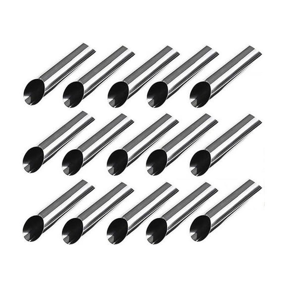 Shengyu 15pcs Stainless Steel Cannoli Forms Food Grade Cream Horn Mould Cake Horn Mould Cannoli Tubes Shells Pastry Baking Mold