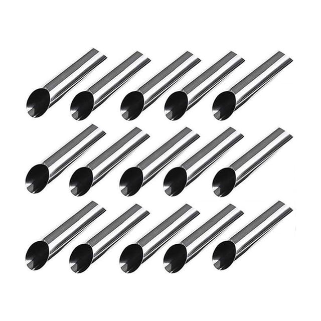 Wosthever 10 Uds formas de Cannoli Acero inoxidable molde de cuerno de crema 15 piezas