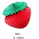 thumbnail image 2 of Paquete de 6 bolas de fresa en forma de panal de 8" - Decoraciones de fresas de papel tisú Rojo Verde MX-0129094FYD, 2 of 5