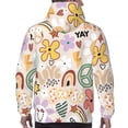 thumbnail image 5 of Hoodies for Men - flowers rainbow peace sign Long Sleeve Comfrt Men'S Fashion Hoodies & Sweatshirts, Sweatshirts for Men Hoodies Pullover Clothing Clothes with Pouch, 5 of 7
