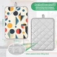 thumbnail image 6 of Yayeee Pot Holders Kitchen Heat Resistant with Pocket 7"x9.8" Cotton Oven Cooking Hot Pads, Red Geometric, 6 of 7